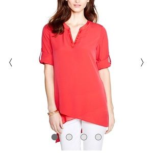 WHBM Asymmetrical Tunic Blouse